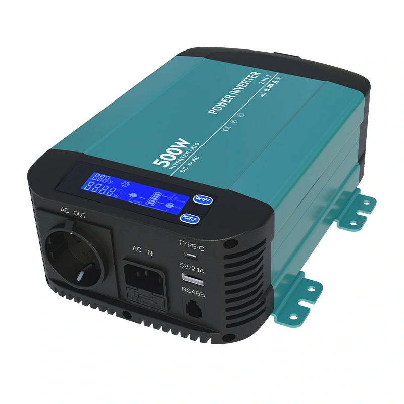 Inverter a onda sinusoidale pura da 500 W con caricabatterie HK500PC